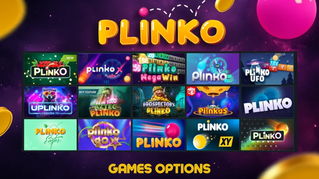 Afbrigði af Plinko spilavítisleik í íslenskum spilavítum á netinu.